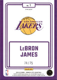 2024-25 LeBron James Panini Donruss Optic WINNER STAYS RED SHIMMER PRIZM 74/75 #1 Los Angeles Lakers