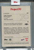 2021 Julio Franco Topps Project 70 1998 DESIGN BY DISTORTED #802 Texas Rangers