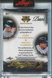2026 Carl Yastrzemski Migueal Cabrera Leaf Magnificance RED FOIL DUAL AUTO 1/1 ONE OF ONE AUTOGRAPH #MD-3 Red Sox Tigers