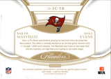 2025 Baker Mayfield Mike Evans Panini Flawless CONNECTIONS SAPPHIRE BLUE DUAL PATCH 5/5 RELIC #FC-TB Tampa Bay Buccaneers