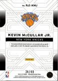 2024-25 Kevin McCullar Jr. Panini Obsidian PINK ROOKIE PATCH AUTO 34/49 AUTOGRAPH RELIC RC #RJI-KMJ New York Knicks