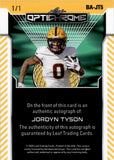 2025 Jordyn Tyson Leaf Optichrome GOLD ICE ROOKIE AUTO 1/1 ONE OF ONE AUTOGRAPH #BA-JTS New Orleans Saints
