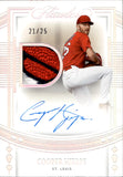 2023 Cooper Hjerpe Panini Flawless DRAFT SIGNATURES ROOKIE LOGO PATCH AUTO 21/25 AUTOGRAPH RELIC RC #DPA-CH St. Louis Cardinals