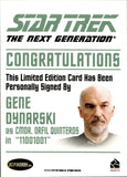 2011 Gene Oynarski as CMDR. Orfil Quinteros Rittenhouse The Complete Star Trek: The Next Generation Series 1 AUTO AUTOGRAPH #_GDOQ 11001001