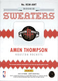 2023-24 Amen Thompson Panini NBA Hoops ROOKIE SWEATERS RELIC RC #RSW-AMT Houston Rockets