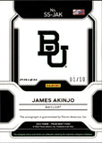 2022 James Akinjo Panini Prizm Draft Picks ROOKIE GOLD SENSATIONAL SIGNATURES AUTO 01/10 AUTOGRAPH #SS-JAK New York Knicks