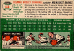 1954 Del Crandall Topps WHITE BACK #12 Milwaukee Braves BV $30