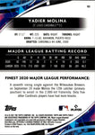 2021 Yadier Molina Topps Finest ROSE GOLD REFRACTOR 22/75 #93 St. Louis Cardinals