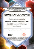 2023 Noah Washington Bowman University Best GEOMETRIC GOLD REFRACTOR AUTO 11/50 AUTOGRAPH #BOA-NW Oregon Ducks