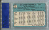 1965 Cardinals Team Topps PSA 8 #57 St. Louis Cardinals 0529