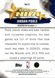 2025-26 Jordan Poole Topps STARS OF THE NBA HOLO FOIL BLACK 07/10 #SA-17 Washington Wizards