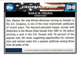 2008 Barack Obama Topps CAMPAIGN 2008 #C08-BO President of the United States 7