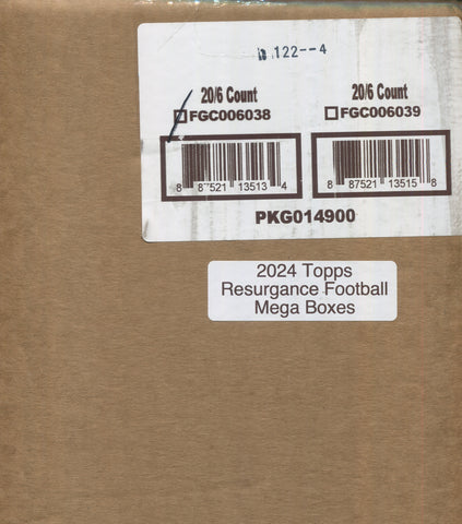 2024 Topps Resurgence Football Mega, 20 Box Case