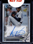 2021 Alexander Vizcaino Bowman Chrome 1ST BOWMAN REFRACTOR AUTO 053/499 AUTOGRAPH #CPA-AV New York Yankees