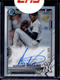 2021 Alexander Vizcaino Bowman Chrome 1ST BOWMAN REFRACTOR AUTO 053/499 AUTOGRAPH #CPA-AV New York Yankees