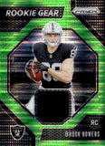 2024 Brock Bowers Panini Prizm ROOKIE GEAR NEON GREEN PULSAR JERSEY Las Vegas Raiders #RG-BBS