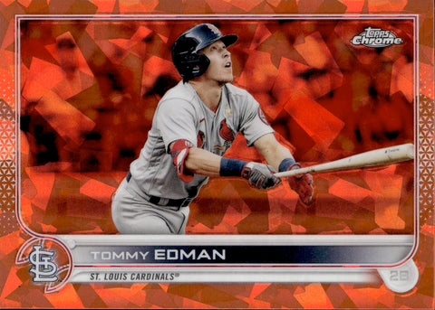 2022 Tommy Edman Topps Chrome Sapphire Edition ORANGE REFRACTOR 11/25 #419 St. Louis Cardinals