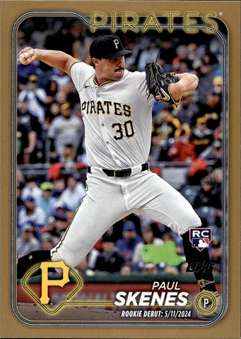 2024 Paul Skenes Topps Update Series GOLD BORDER ROOKIE 1911/2024 RC #US288 Pittsburgh Pirates
