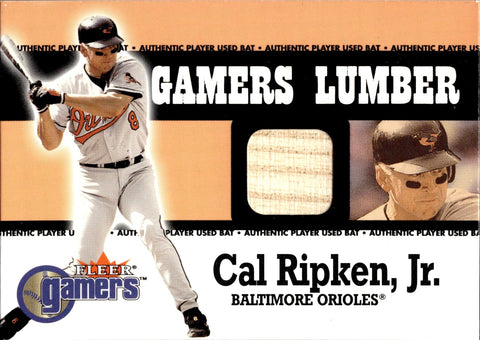 2000 Cal Ripken Fleer Gamers LUMBER BAT RELIC #_CARI Baltimore Orioles HOF