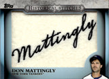 2012 Don Mattingly Topps Series 1 HISTORICAL STITCHES PATCH New York Yankees #HS-DM