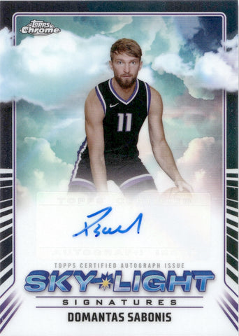 2024-25 Domantas Sabonis Topps Chrome SKY-LIGHT SIGNATURES AUTOGRAPH AUTO #SLS-DS Sacramento Kings
