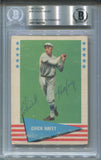 1961 Chick Hafey Fleer BAS AUTHENTIC AUTO AUTOGRAPH #39 St. Louis Cardinals 2756