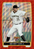 2012 Gerrit Cole Bowman Chrome 1ST BOWMAN RED WAVE #BCP86 Pittsburgh Pirates *Print Line*