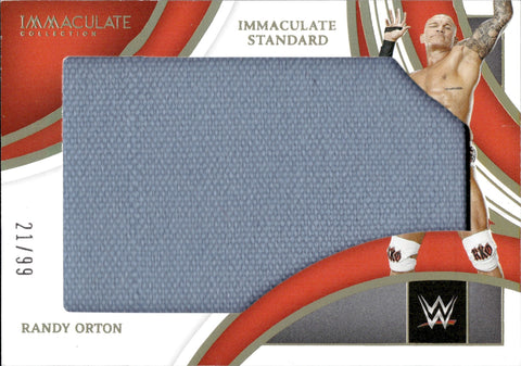 2022 Randy Orton Panini Immaculate WWE IMMACULATE STANDARD JUMBO MAT 21/99 RELIC #IS-ROR Monday NIght Raw