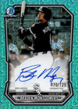 2026 Braden Montgomery Bowman Chrome Mega Box AQUA REFRACTOR AUTO 070/125 AUTOGRAPH #BMA-BM Chicago White Sox