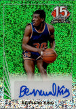 2025 Bernard King Leaf 15th Anniversary National Convention 1990 LEAF GREEN SPARKLES AUTO 1/1 ONE OF ONE AUTOGRAPH #90A-BK1 New York Knicks