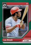 2024 Lou Brock Donruss Optic EMERALD GREEN SP 4/5 #72 St. Louis Cardinals HOF