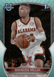 2022-23 Brandon Miller Bowman Chrome University 1ST BOWMAN AQUA WAVE REFRACTOR 262/299 #80 Charlotte Hornets