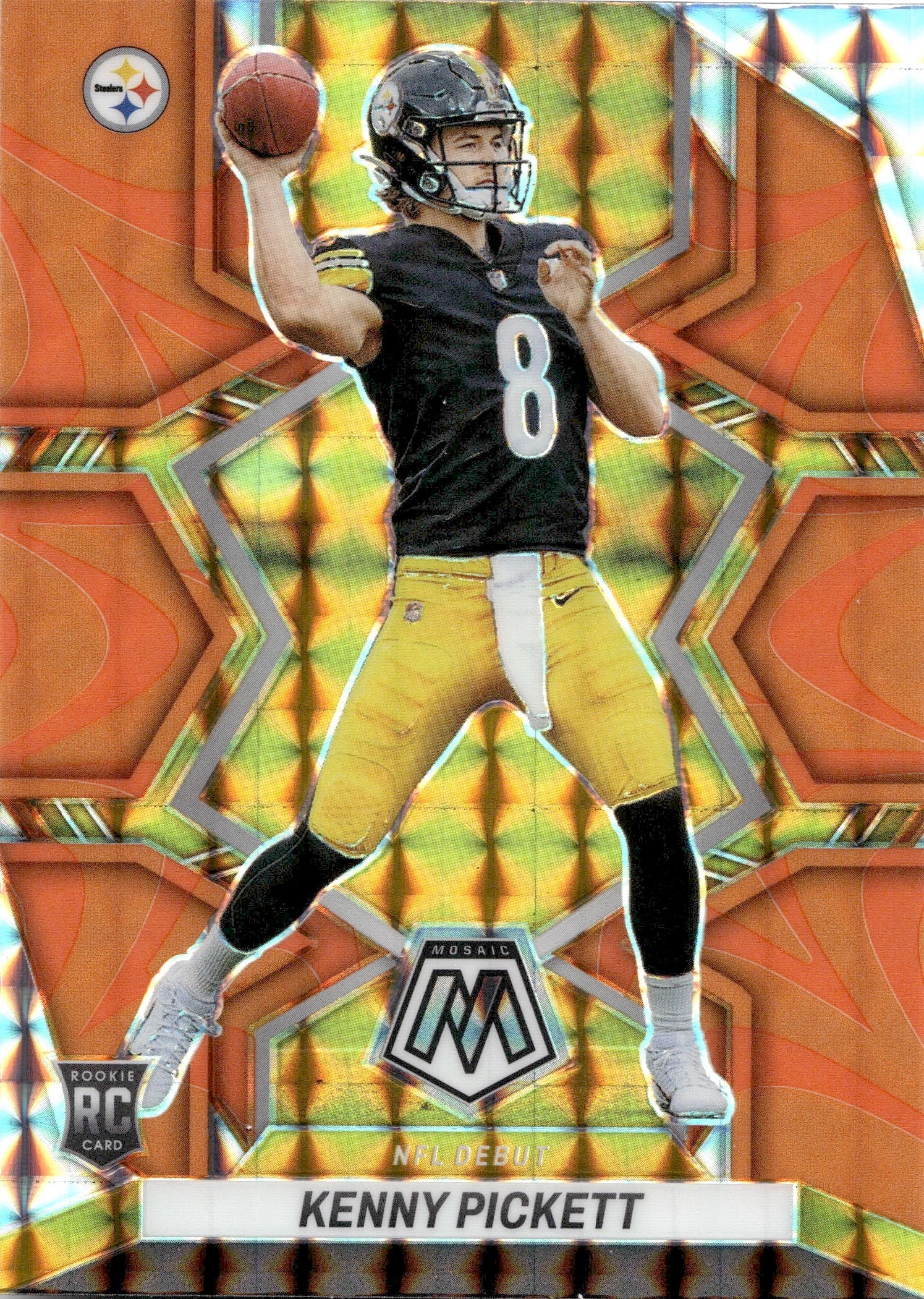 2022 Select Draft Football White Lazer Kenny Pickett Rookie