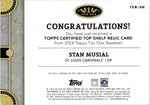 2024 Stan Musial Topps Tier 1 TOP SHELF GAME USED BAT 2/3 RELIC SP #TSR-SM St. Louis Cardinals HOF