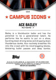 2024-25 Ace Bailey Bowman Chrome University CAMPUS ICONS BLACK & GOLD STEALTH REFRACTOR ROOKIE 13/24 Rutgers #CI-2