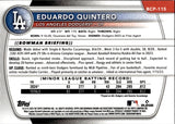 2025 Eduardo Quintero Bowman Chome 1ST BOWMAN REPTILIAN REFRACTOR #BDC-115 Los Angeles Dodgers