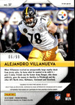 2018 Alejandro Villanueva Panini Prizm BLUE SCOPE 06/99 #37 Pittsburgh Steelers