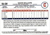 2024 Gavin Williams Topps Chrome ROOKIE AQUA WAVE REFRACTOR AUTO 152/199 AUTOGRAPH RC #RA-GW Cleveland Guardians
