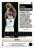 2020-21 Giannis Antetokounmpo Contenders Optic BLUE SEASON TICKET 72/99 #99 Milwaukee Bucks