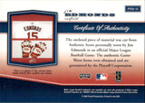 2002 Jim Edmonds Playoff PIECE OF THE GAME GAME-WORN JERSEY PATCH 3 COLOR #POG-35 St. Louis Cardinals