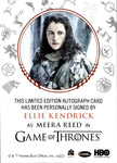 2022 Ellie Kendrick as Meera Reed Rittenhouse Game of Thrones Volume 2 RED INK AUTO AUTOGRAPH #_ELKE 2