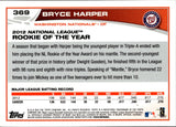 2013 Bryce Harper Topps EMERALD FOIL #369 Washington Nationals