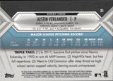 2012 Justin Verlander Topps Triple Threads SAPPHIRE 19/25 #31 Detroit Tigers