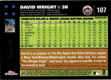 2007 David Wright Topps Chrome WHITE REFRACTOR 404/660 #107 New York Mets