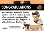 2000 Cal Ripken Fleer Gamers LUMBER BAT RELIC #_CARI Baltimore Orioles HOF