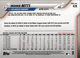 2020 Mookie Betts Topps Series 2 SP VARIATION #410 Los Angeles Dodgers