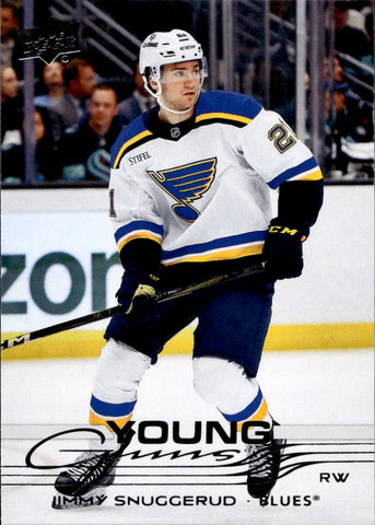 2025-26 Jimmy Snuggerud Upper Deck Series 1 ROOKIE YOUNG GUNS RC #207 St. Louis Blues 3