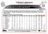 2022 Tommy Edman Topps Chrome Sapphire Edition ORANGE REFRACTOR 11/25 #419 St. Louis Cardinals