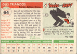 1955 Gus Triandos Topps #64 Baltimore Orioles BV $30