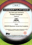 2022-23 Kiki Rice Bowman University Inception PROSPECT AUTO AUTOGRAPH #BIA-KR UCLA Bruins